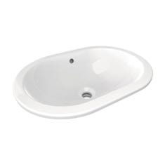 Immagine di Ideal Standard CONNECT lavabo ovale da incasso sottopiano totale L.55 cm, con troppopieno, colore bianco E504801