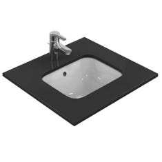 Immagine di Ideal Standard CONNECT lavabo rettangolare da incasso sottopiano totale L.42 cm, con troppopieno, colore bianco E505601