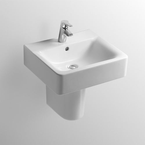 Immagine di Ideal Standard CONNECT lavabo Cube L.50 cm, monoforo, con troppopieno, colore bianco E713801