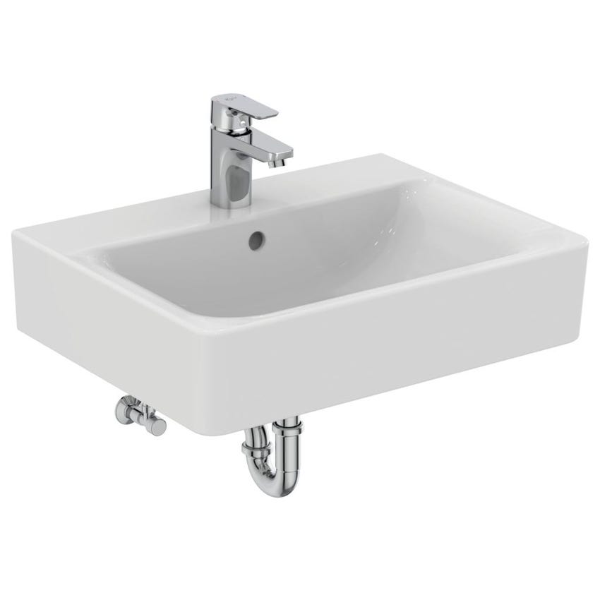 Immagine di Ideal Standard CONNECT lavabo Cube L.60 cm, monoforo, con troppopieno, colore bianco E714101