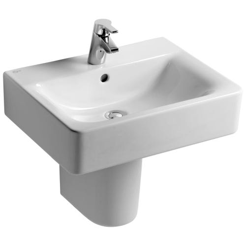 Immagine di Ideal Standard CONNECT lavabo Cube L.60 cm, monoforo, con troppopieno, colore bianco E714101