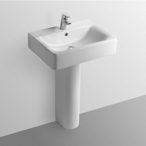 Immagine di Ideal Standard CONNECT lavabo Cube L.60 cm, monoforo, con troppopieno, colore bianco E714101