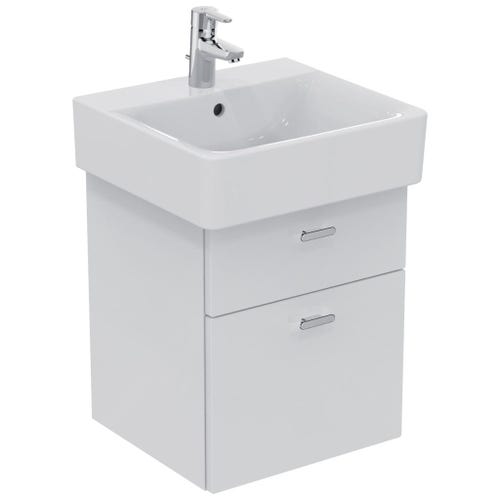 Immagine di Ideal Standard CONNECT lavabo Cube L.55 cm, monoforo, con troppopieno, colore bianco E713901