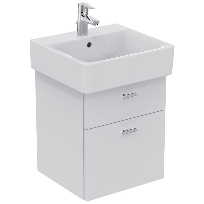 Immagine di Ideal Standard CONNECT lavabo Cube L.55 cm, monoforo, con troppopieno, colore bianco E713901