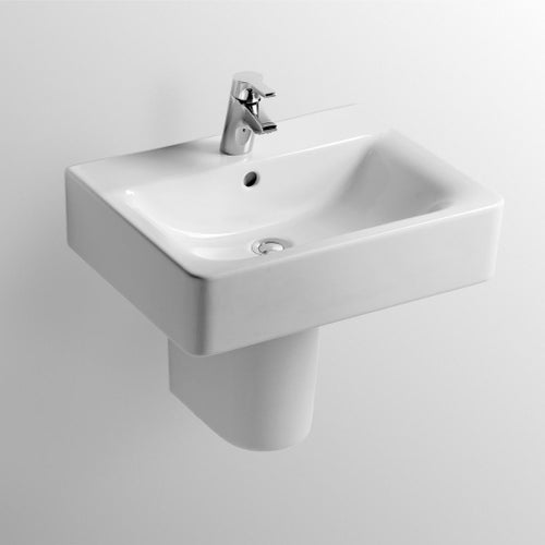 Immagine di Ideal Standard CONNECT lavabo Cube L.55 cm, monoforo, con troppopieno, colore bianco E713901