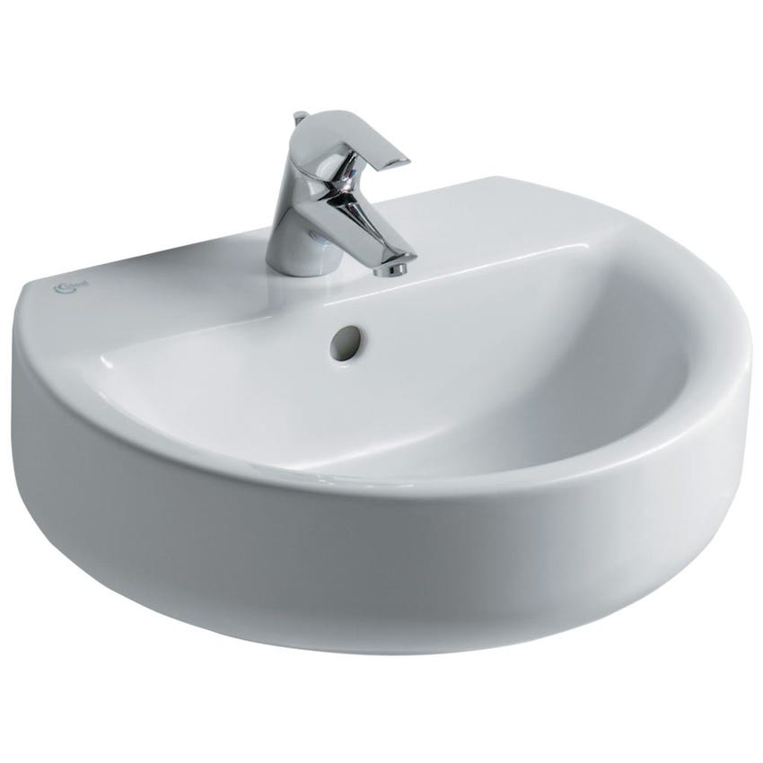 Immagine di Ideal Standard CONNECT lavabo Sphere L.50 cm, monoforo, con troppopieno, colore bianco E714601