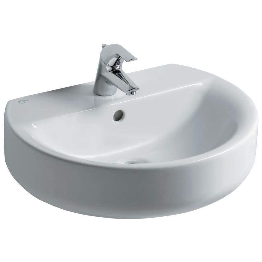 Immagine di Ideal Standard CONNECT lavabo Sphere L.55 cm, monoforo, con troppopieno, colore bianco E714701