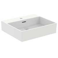 Immagine di Ideal Standard EXTRA lavabo rettangolare sospeso o da appoggio L.50 cm, monoforo, con troppopieno, colore bianco T372601