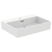 Immagine di Ideal Standard EXTRA lavabo rettangolare sospeso o da appoggio L.60 cm, monoforo, con troppopieno, colore bianco T372701