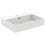 Immagine di Ideal Standard CONCA composizione bagno: lavabo d’appoggio L.60 P.45 cm, colore bianco, miscelatore monocomando con scarico, finitura cromo, mobile sottolavabo L.120 cm, finitura legno chiaro, specchio rotondo Ø80 CONCA02