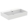 Immagine di Ideal Standard EXTRA lavabo smaltato rettangolare sospeso o da appoggio L.70 cm, monoforo, con troppopieno, colore bianco T372801