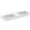 Immagine di Ideal Standard EXTRA lavabo doppio rettangolare sospeso o da appoggio L.120 cm, 2 fori, con troppopieno, colore bianco T373101