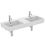 Immagine di Ideal Standard EXTRA lavabo doppio rettangolare sospeso o da appoggio L.120 cm, 2 fori, con troppopieno, colore bianco T373101