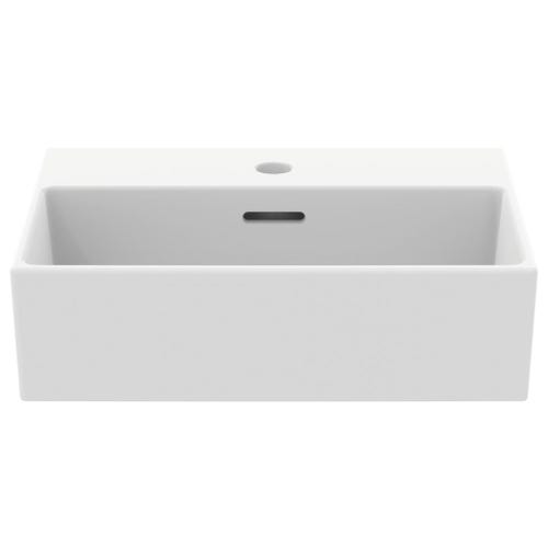 Immagine di Ideal Standard EXTRA lavamani smaltato sospeso o da appoggio L.45 cm, monoforo, con troppopieno, colore bianco T373201
