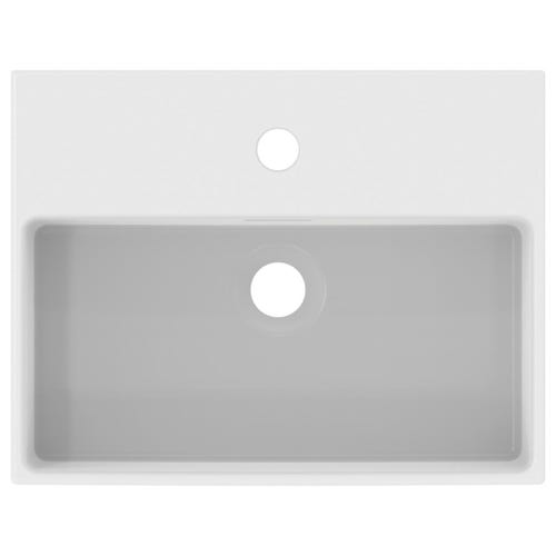 Immagine di Ideal Standard EXTRA lavamani smaltato sospeso o da appoggio L.45 cm, monoforo, con troppopieno, colore bianco T373201