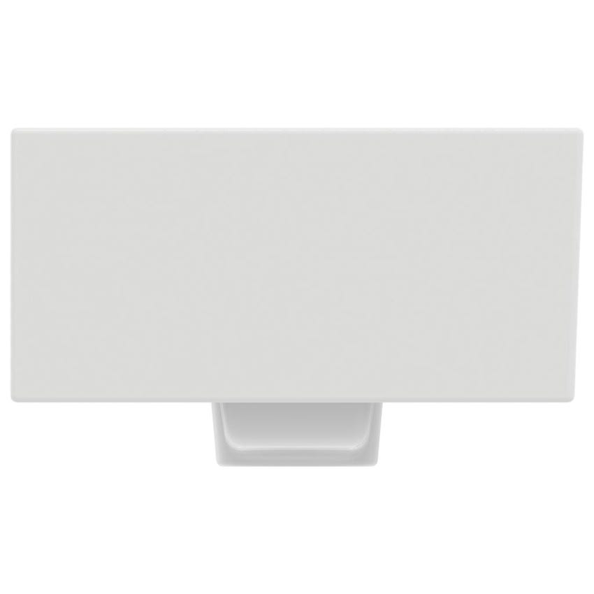 Immagine di Ideal Standard EXTRA lavamani asimmetrico sospeso o da appoggio L.45 cm, monoforo a sinistra, con troppopieno, colore bianco T373301