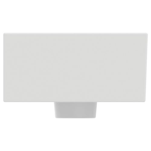 Immagine di Ideal Standard EXTRA lavamani asimmetrico sospeso o da appoggio L.45 cm, monoforo a destra, con troppopieno, colore bianco T373401