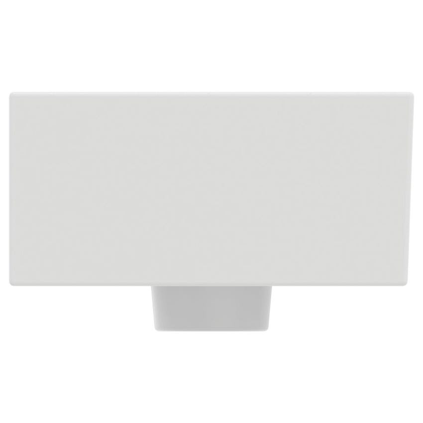 Immagine di Ideal Standard EXTRA lavamani asimmetrico sospeso o da appoggio L.45 cm, monoforo a destra, con troppopieno, colore bianco T373401