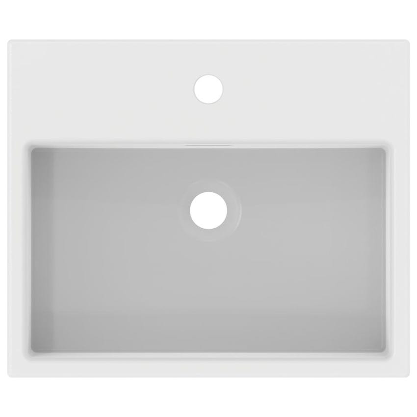 Immagine di Ideal Standard EXTRA lavabo rettangolare da semincasso L.50 cm, monoforo, con troppopieno, colore bianco T373501