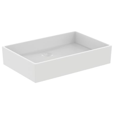 Immagine di Ideal Standard EXTRA lavabo rettangolare da appoggio L.60 cm, senza foro e troppopieno, colore bianco T374001