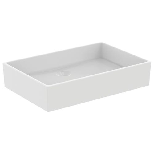Immagine di Ideal Standard EXTRA lavabo rettangolare da appoggio L.60 cm, senza foro e troppopieno, colore bianco T374001