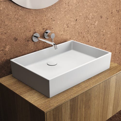 Immagine di Ideal Standard EXTRA lavabo rettangolare da appoggio L.60 cm, senza foro e troppopieno, colore bianco T374001