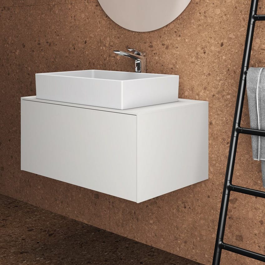 Immagine di Ideal Standard EXTRA lavabo rettangolare da appoggio L.60 cm, senza foro e troppopieno, colore bianco T374001