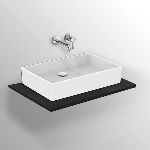 Immagine di Ideal Standard EXTRA lavabo rettangolare da appoggio L.60 cm, senza foro e troppopieno, colore bianco T374001