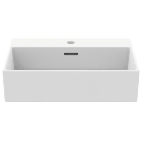 Immagine di Ideal Standard EXTRA lavabo rettangolare da appoggio L.50 cm, monoforo, con troppopieno, colore bianco T374101