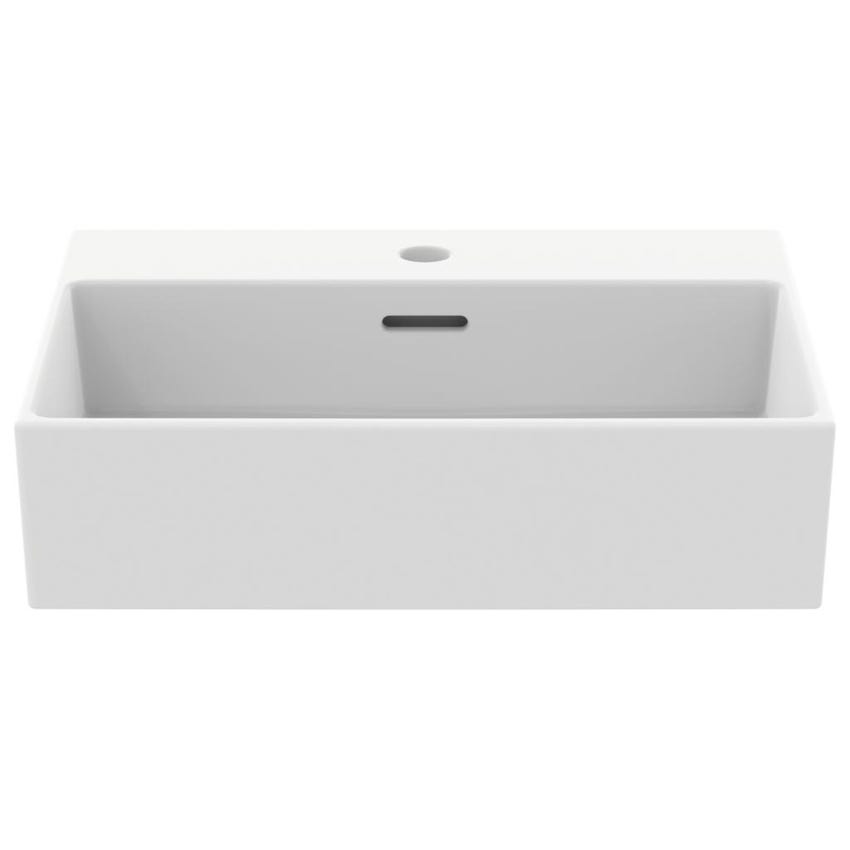 Immagine di Ideal Standard EXTRA lavabo rettangolare da appoggio L.50 cm, monoforo, con troppopieno, colore bianco T374101