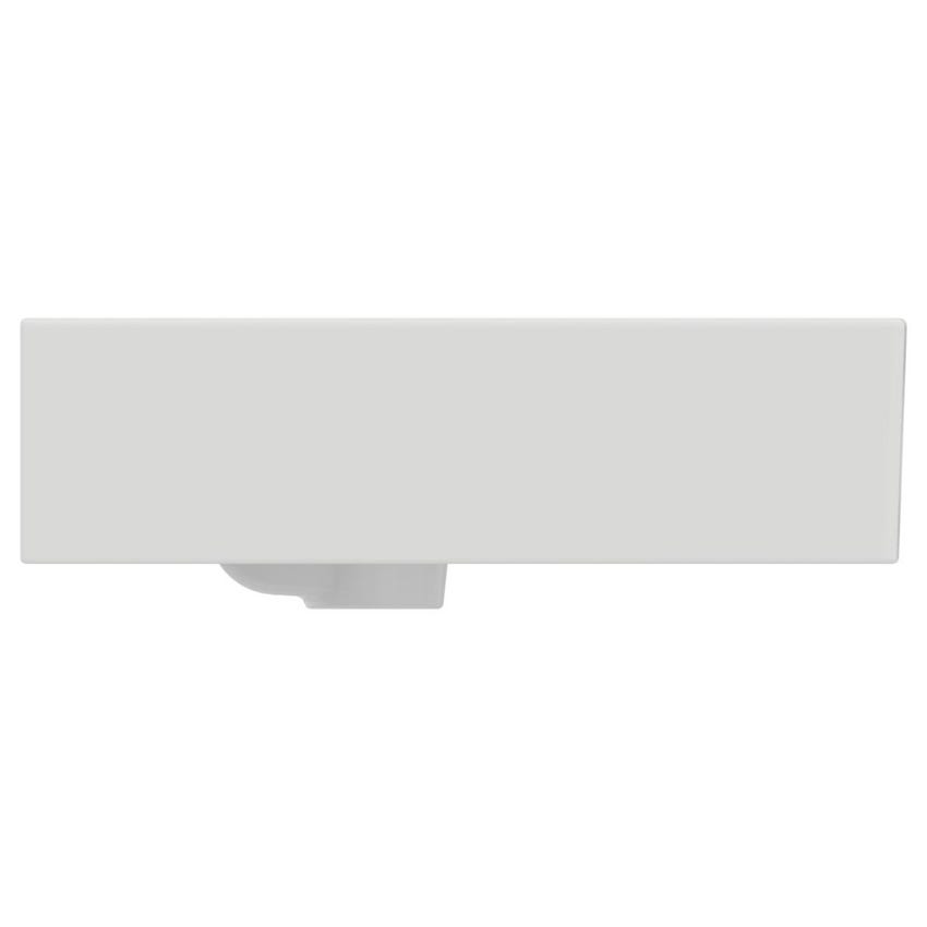 Immagine di Ideal Standard EXTRA lavabo smaltato rettangolare sospeso o da appoggio L.50 cm, 3 fori, con troppopieno, colore bianco T388201
