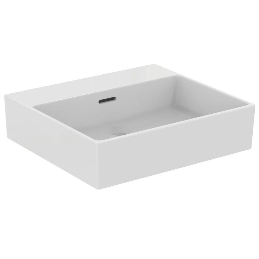 Immagine di Ideal Standard EXTRA lavabo rettangolare sospeso o da appoggio L.50 cm, con troppopieno, colore bianco T388301