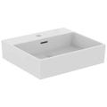 Immagine di Ideal Standard EXTRA lavabo rettificato rettangolare sospeso o da appoggio L.50 cm, monoforo, con troppopieno, colore bianco T388401