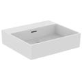 Immagine di Ideal Standard EXTRA lavabo rettificato rettangolare sospeso o da appoggio L.50 cm, con troppopieno, colore bianco T388601