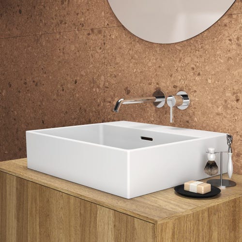 Immagine di Ideal Standard EXTRA lavabo rettificato rettangolare sospeso o da appoggio L.50 cm, con troppopieno, colore bianco T388601