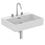 Immagine di Ideal Standard EXTRA lavabo rettangolare sospeso o da appoggio L.60 cm, 3 fori, con troppopieno, colore bianco T388701
