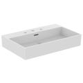 Immagine di Ideal Standard EXTRA lavabo smaltato rettangolare sospeso o da appoggio L.70 cm, 3 fori, con troppopieno, colore bianco T389201