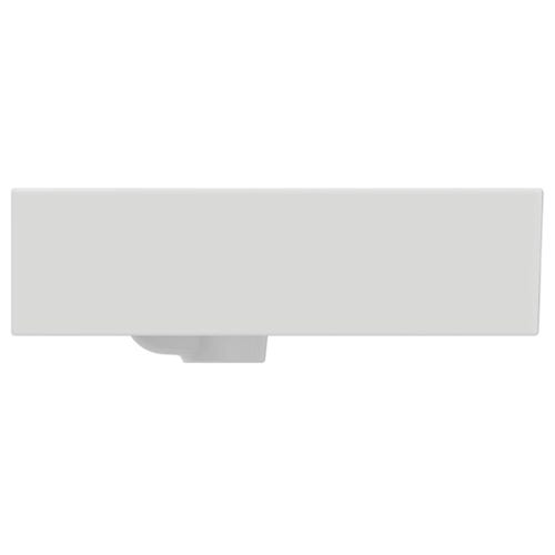 Immagine di Ideal Standard EXTRA lavabo smaltato rettangolare sospeso o da appoggio L.70 cm, 3 fori, con troppopieno, colore bianco T389201
