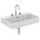 Immagine di Ideal Standard EXTRA lavabo rettificato rettangolare sospeso o da appoggio L.70 cm, 3 fori, con troppopieno, colore bianco T389501