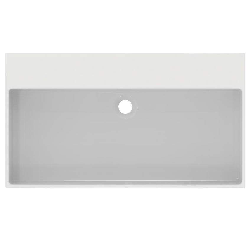 Immagine di Ideal Standard EXTRA lavabo rettangolare sospeso o da appoggio L.80 cm, con troppopieno, colore bianco T389801