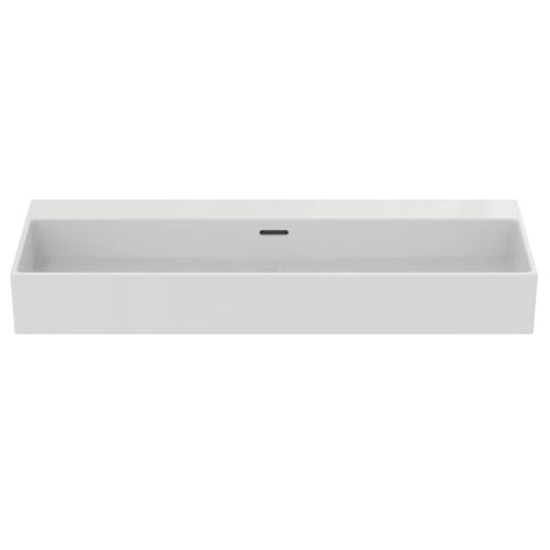 Immagine di Ideal Standard EXTRA lavabo rettangolare sospeso o da appoggio L.100 cm, con troppopieno, colore bianco T390401