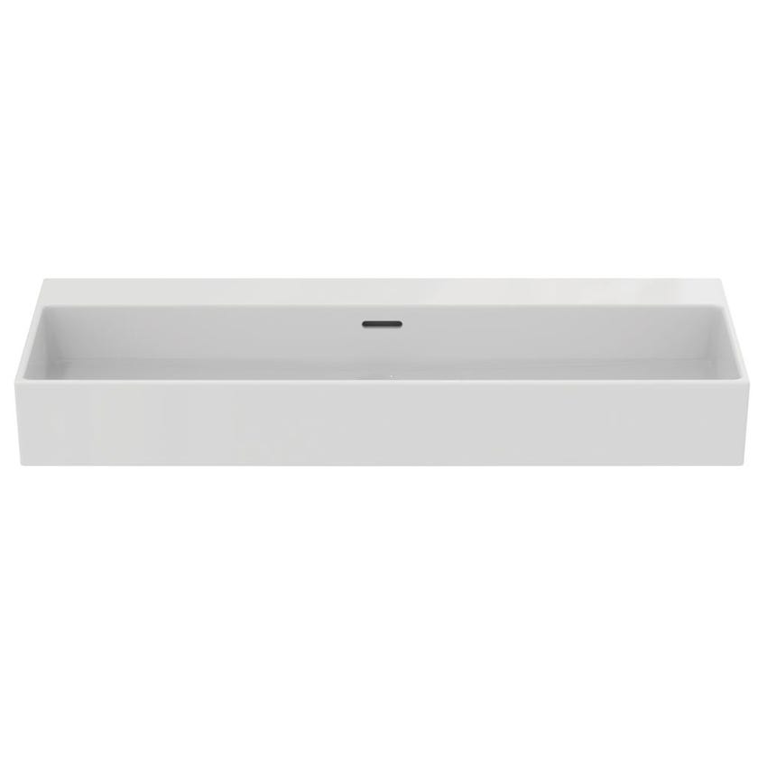 Immagine di Ideal Standard EXTRA lavabo rettangolare sospeso o da appoggio L.100 cm, con troppopieno, colore bianco T390401