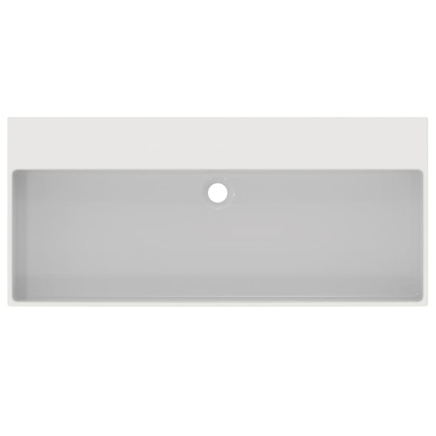 Immagine di Ideal Standard EXTRA lavabo rettangolare sospeso o da appoggio L.100 cm, con troppopieno, colore bianco T390401