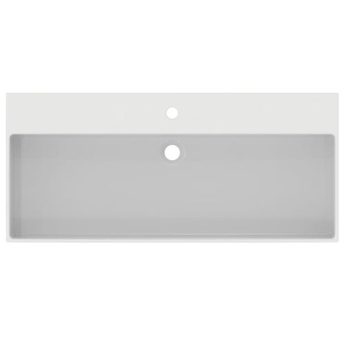 Immagine di Ideal Standard EXTRA lavabo rettangolare da appoggio L.100 cm, monoforo, con troppopieno, colore bianco T390501