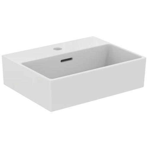 Immagine di Ideal Standard EXTRA lavamani rettificato sospeso o da appoggio L.45 cm, monoforo, con troppopieno, colore bianco T391701