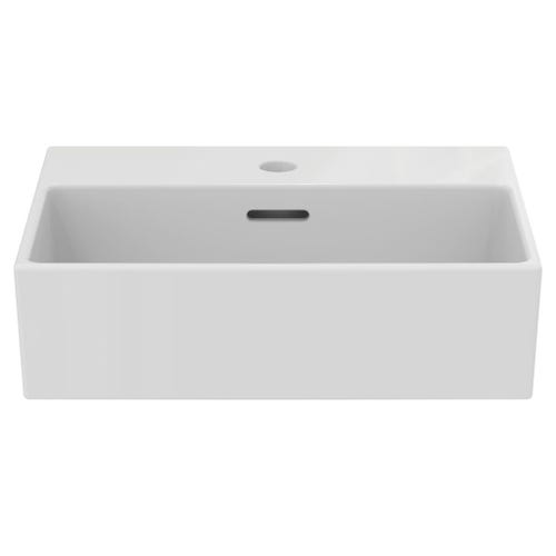 Immagine di Ideal Standard EXTRA lavamani rettificato sospeso o da appoggio L.45 cm, monoforo, con troppopieno, colore bianco T391701
