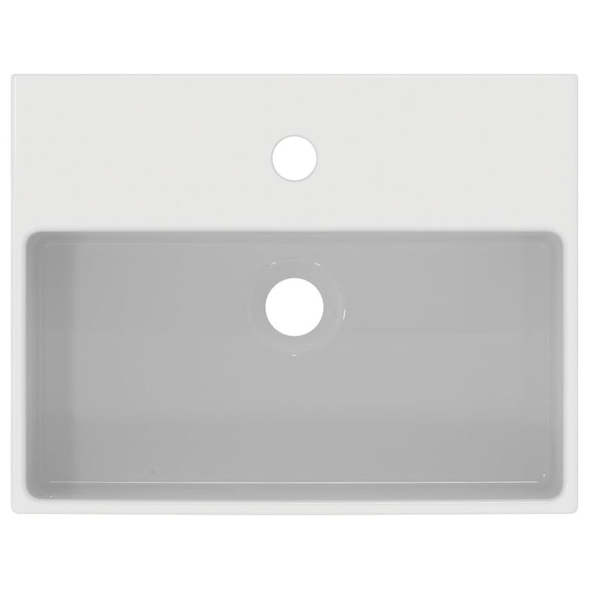 Immagine di Ideal Standard EXTRA lavamani rettificato sospeso o da appoggio L.45 cm, monoforo, con troppopieno, colore bianco T391701