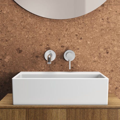 Immagine di Ideal Standard EXTRA lavamani rettificato sospeso o da appoggio L.45 cm, con troppopieno, colore bianco T391801