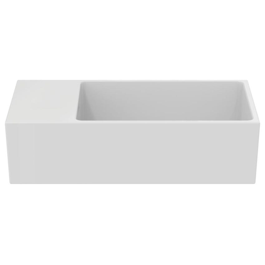 Immagine di Ideal Standard EXTRA lavamani asimmetrico sospeso o da appoggio L.45 cm, con troppopieno, colore bianco T391901