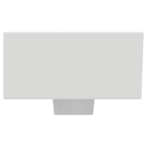 Immagine di Ideal Standard EXTRA lavamani asimmetrico da appoggio L.45 cm, monoforo, con troppopieno, colore bianco T392301